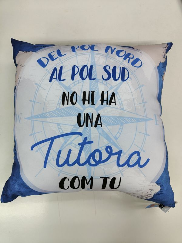 COIXÍ PROFE TUTORA CATALÀ - GRANDE ALMOHADA BLANDA COJÍN PROFESORA EN CATALÁN 