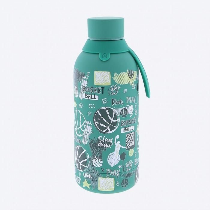 BOTELLA TÉRMICA BÁSQUET VERDE 500ml ACERO INOXIDABLE BALONCESTO BASKET basquet 