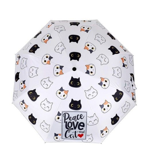 PARAGUAS PLEGABLE CATS GATOS I TOTAL automático abre y cierra 