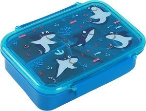 FIAMBRERA I DRINK TIBURON LUNCH BOX CON SEPARADOR Y CUBIERTOS 