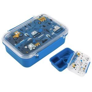 FIAMBRERA I DRINK TRACTORES INFANTIL LUNCH BOX CON SEPARADOR Y CUBIERTOS 