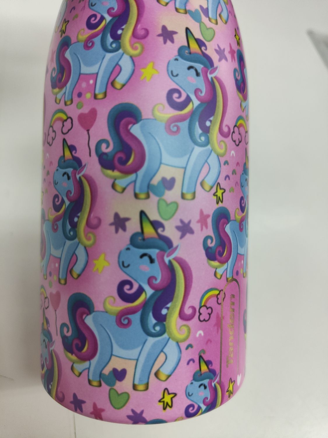 BOTELLA TÉRMICA UNICORNIOS 350ml infantil acero inoxidable con pitorro TANDEM 