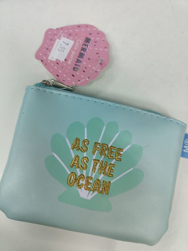 MONEDERO SIRENA MIQUEL RIUS VERDE CON FRASE INGLÉS Sirenita 