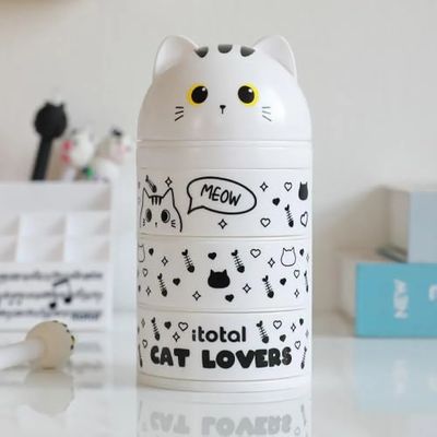 ORGANIZADOR ESCRITORIO VERTICAL GATO BLANCO I TOTAL con cajones 