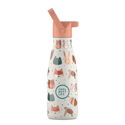 BOTELLA TÉRMICA COOL BOTTLES MASCOTAS PET LOVER 260ML KIDS ACERO INOXIDABLE CON TAPÓN Y PITORRO 