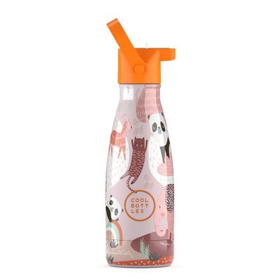 BOTELLA TÉRMICA COOL BOTTLES PANDA 260 ML ACERO INOXIDABLE CON TAPÓN Y PITORRO 
