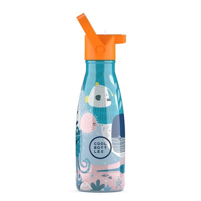 BOTELLA TÉRMICA COOL BOTTLES OCÉANO 260 ML CON TAPÓN Y PITORRO 
