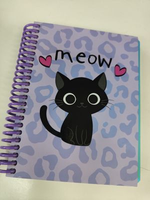 CUADERNO GATOS espiral A6 120hj.2 sep. Tapa dura SENFORT CATS