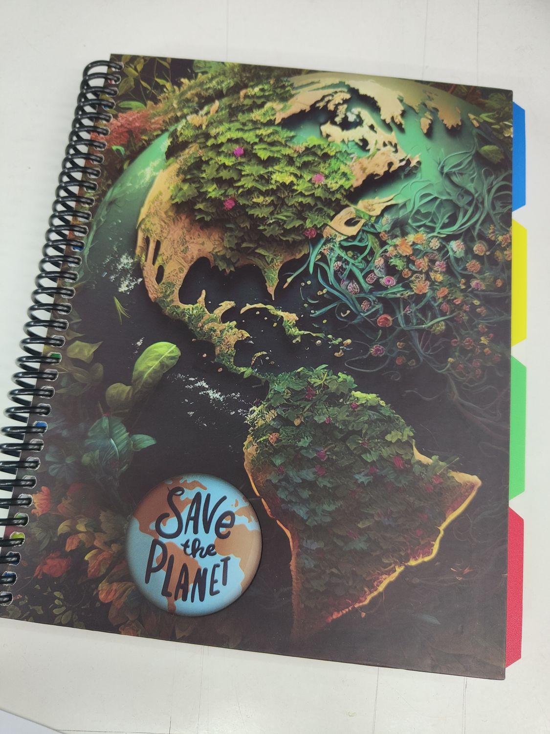 CUADERNO A 5 ECOLOGIC SENFORT 100 hjs cuadrícula tapa dura SAVE THE PLANET