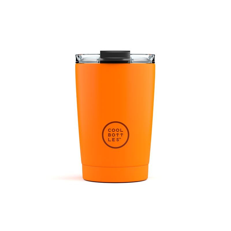 VASO TÉRMICO COOL BOTTLES NARANJA 550 ML ACERO INOXIDABLE TAZA TUMBLERS 