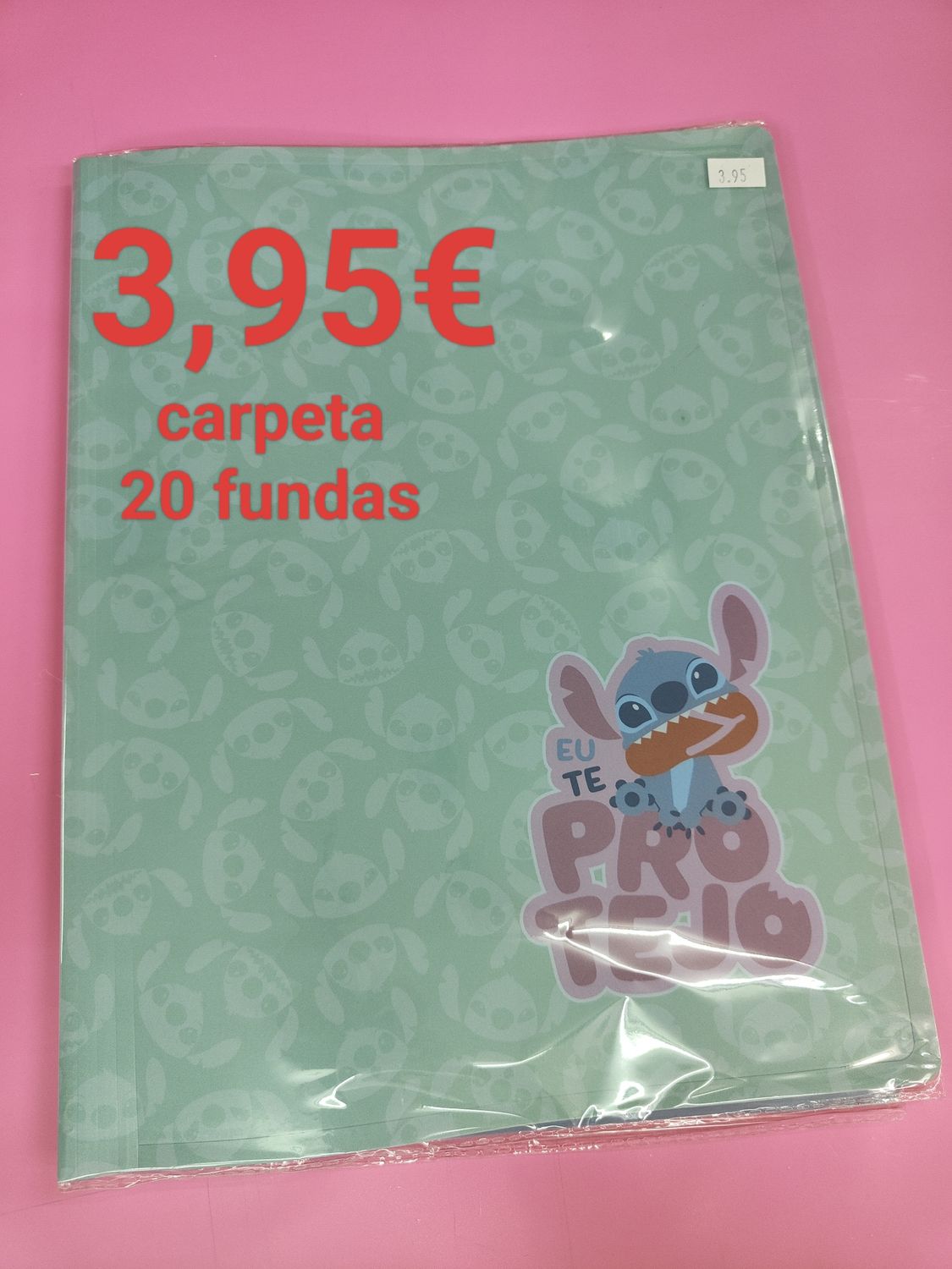 STITCH CARPETA 20 FUNDAS ARCHIVADOR A4 escolar 