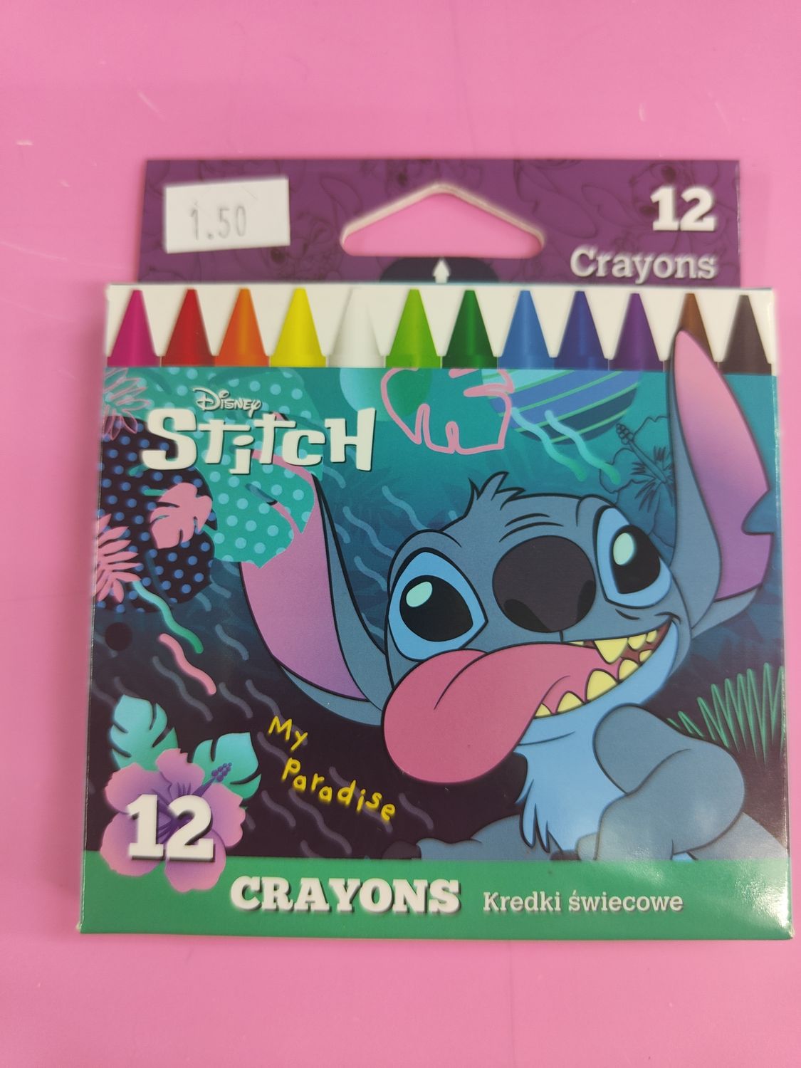 STITCH 12 CERAS COLORES COOLPACK Escolar 