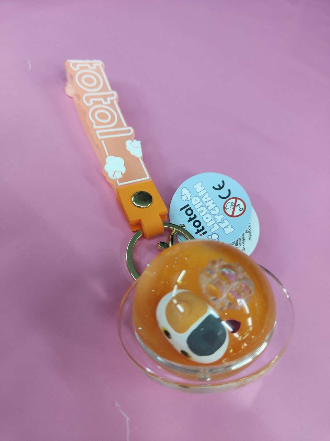 LLAVERO GATO I TOTAL LIQUID BOLA TRANSPARENTE 