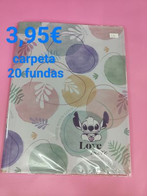 STITCH CARPETA 20 FUNDAS ARCHIVADOR A4 ESCOLAR 