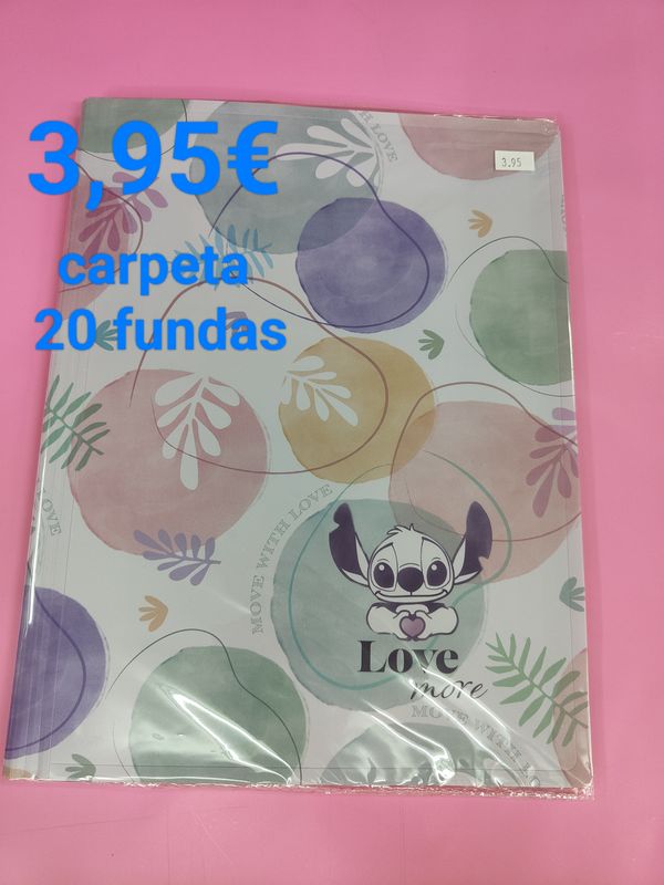 STITCH CARPETA 20 FUNDAS ARCHIVADOR A4 ESCOLAR 