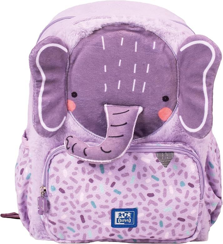 MOCHILA PELUCHE INFANTIL OXFORD ELEFANTE LILA 