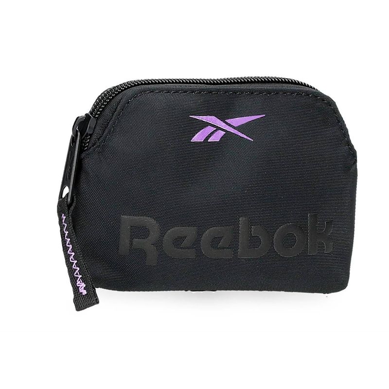 MONEDERO DEPORTIVO REEBOK NEGRO con cremallera 