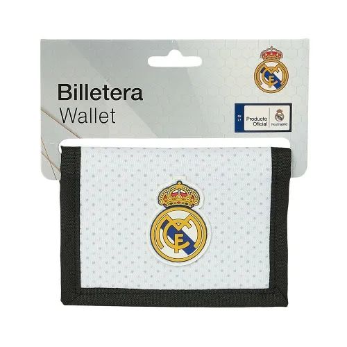 CARTERA BILLETERA REAL MADRID nylon JUVENIL SAFTA velcro 