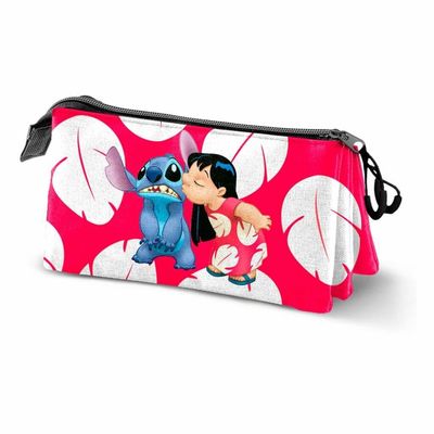 STITCH ESTUCHE PORTATODO TRIPLE KARACTERMANIA LILO Y STITCH KISS TRES CREMALLERAS 