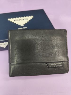 BILLETERO  HOMBRE APAISADO AMERICANO PRIVATA PIEL NEGRO CARTERA CABALLERO AMERICANO 