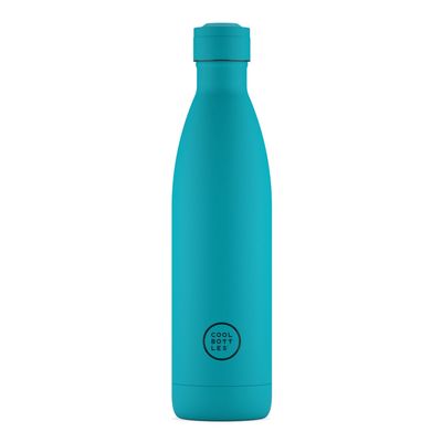 BOTELLA TÉRMICA COOL BOTTLES 750 ML TURQUESA ACERO INOXIDABLE 36 HORAS FRÍO 