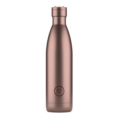 BOTELLA TÉRMICA 750 ML METALLIC ROSE COOL BOTTLES ACERO INOXIDABLE 36 HORAS FRÍO 
