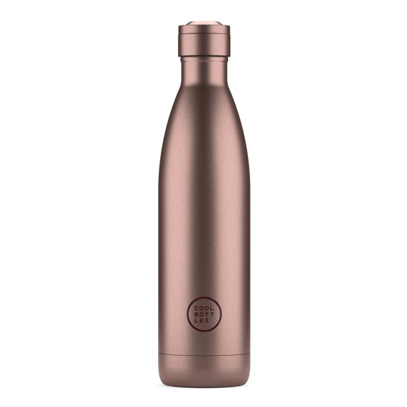 BOTELLA TÉRMICA 750 ML METALLIC ROSE COOL BOTTLES ACERO INOXIDABLE 36 HORAS FRÍO 