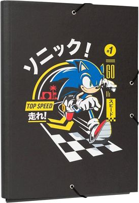 CARPETA GOMAS A4 SOLAPAS SONIC CARTÓN RÍGIDO 