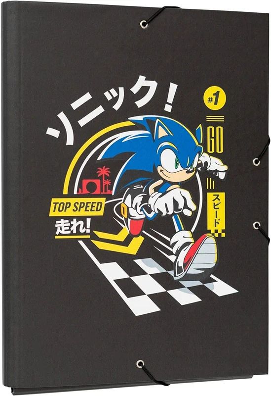 CARPETA GOMAS A4 SOLAPAS SONIC CARTÓN RÍGIDO 