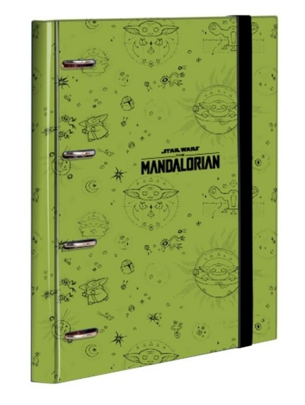 CARPETA RING BOOK MANDALORIAN COOLPACK STAR WARS DISNEY 4 ANILLAS TAMAÑO A4