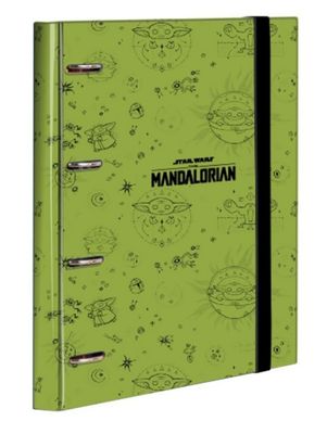 CARPETA RING BOOK MANDALORIAN COOLPACK STAR WARS DISNEY 4 ANILLAS TAMAÑO A4
