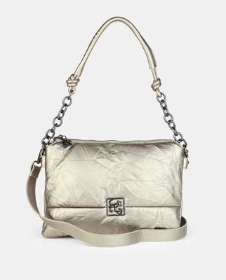 BOLSO BANDOLERA MUJER ACOLCHADO CAMINATA CROSSBODY DALMATA METALIZADO 