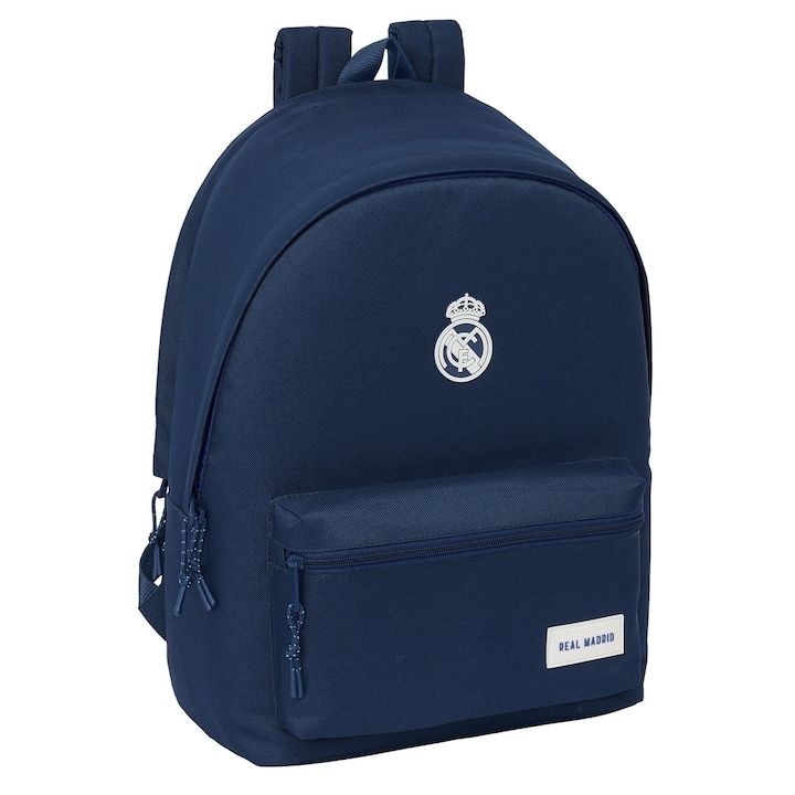 MOCHILA REAL MADRID DOBLE PORTA ORDENADOR PORTÁTIL 15,6"AZUL MARINO 