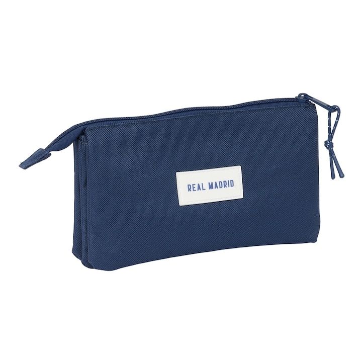 ESTUCHE PORTATODO REAL MADRID TRIPLE AZUL MARINO 