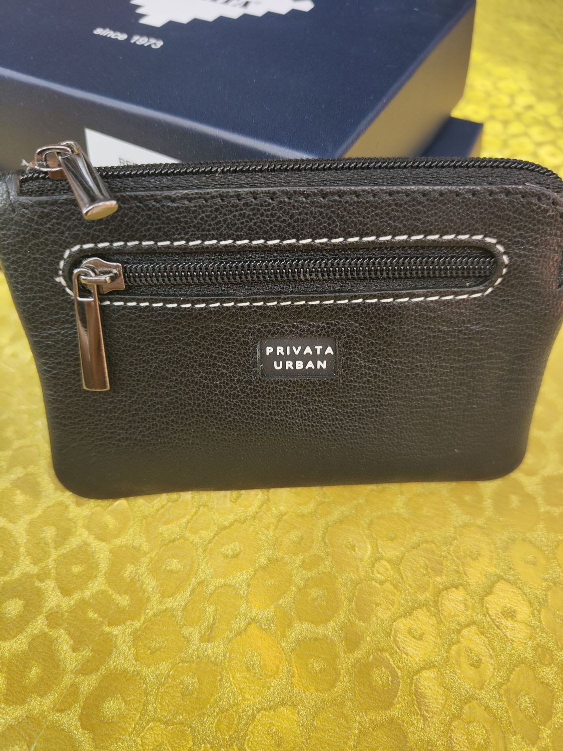 PORTAMONEDAS PIEL PRIVATA NEGRO MONEDERO HOMBRE 