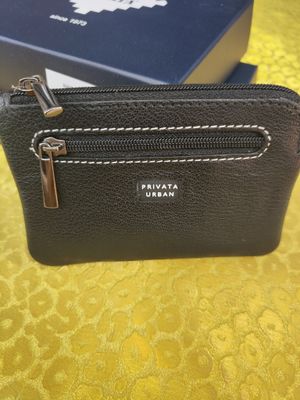 PORTAMONEDAS PIEL PRIVATA NEGRO MONEDERO HOMBRE 