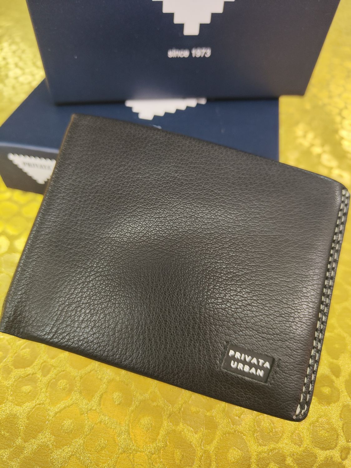 BILLETERO HOMBRE PIEL PRIVATA CARTERA APAISADA con monedero NEGRA 