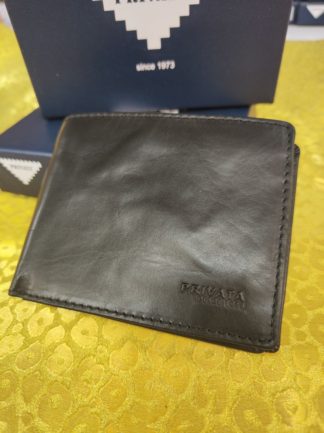 BILLETERO HOMBRE PRIVATA PIEL CARTERA APAISADA NEGRA 