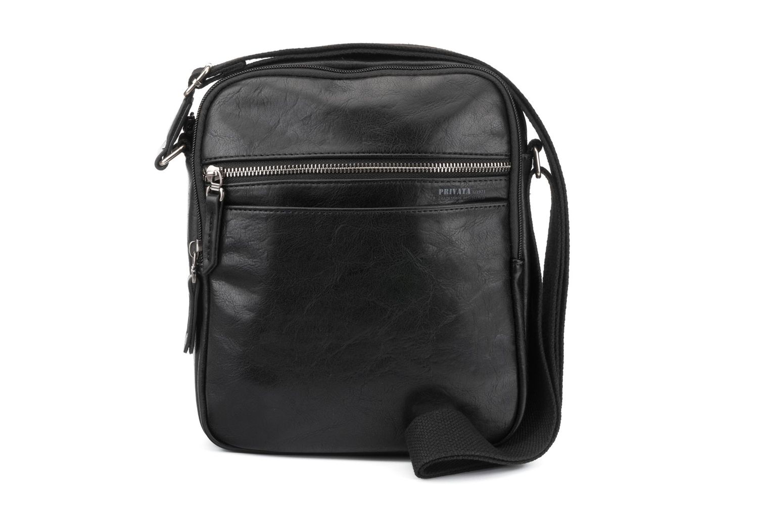 BOLSO BANDOLERA HOMBRE PRIVATA ECO PIEL GRANDE NEGRO 
