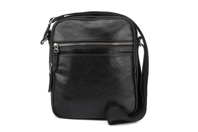 BOLSO BANDOLERA HOMBRE PRIVATA ECO PIEL GRANDE NEGRO 