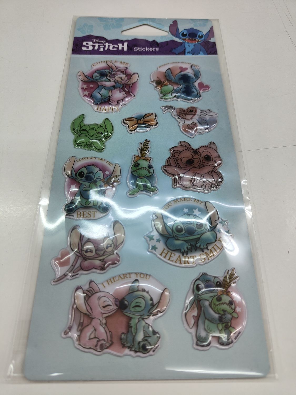 STITCH STICKERS PEGATINAS RELIEVE 3D ROMÁNTICAS LOVE 