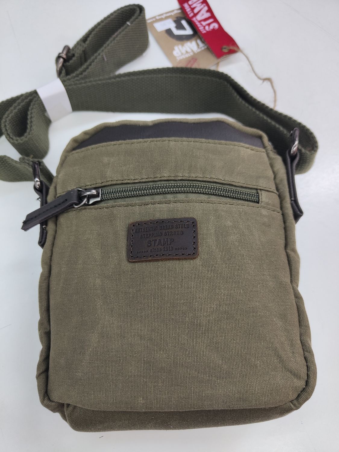BOLSO BANDOLERA STAMP LONA ENCERADA KAKI 