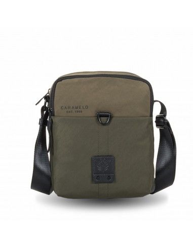 REBAJAS OUTLET BOLSO BANDOLERA HOMBRE CARAMELO VERDE 