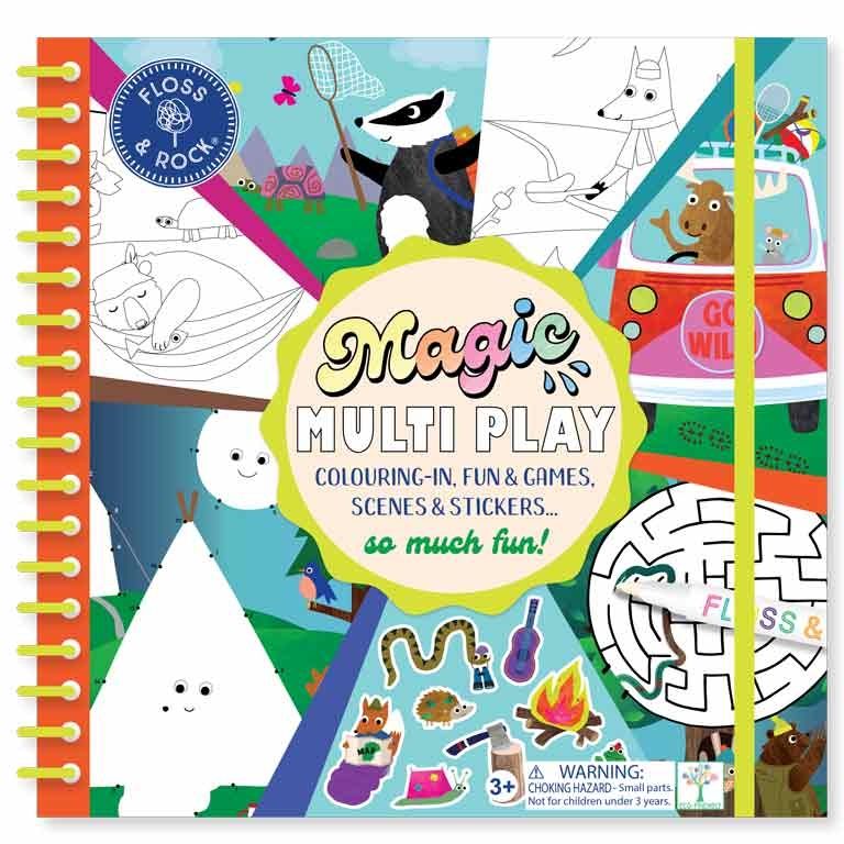 LIBRO MÁGICO COLOREAR CON AGUA FLOSS &ROCK CUENTO pintar y colorear infantil 