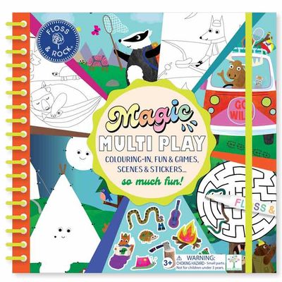 LIBRO MÁGICO COLOREAR CON AGUA FLOSS &ROCK CUENTO pintar y colorear infantil 
