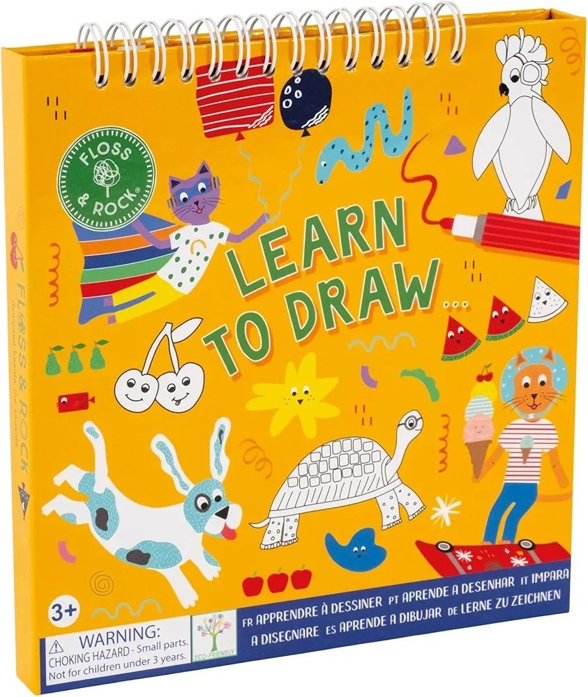 LIBRO APRENDER A DIBUJAR MASCOTAS FLOSS & ROCK CUENTO pintar y colorear infantil 