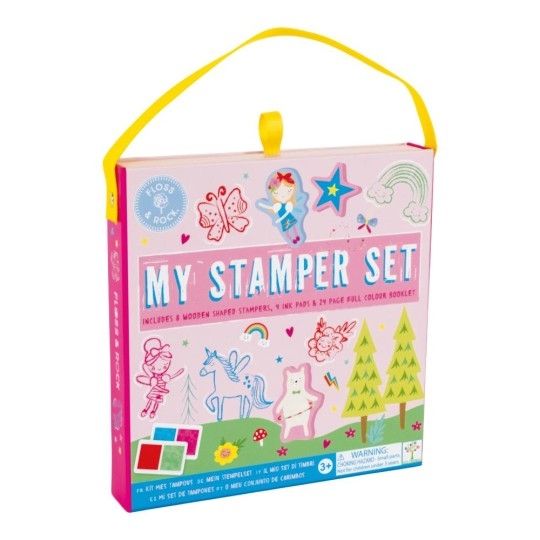 LIBRO KIT SELLOS ESTAMPAR FLOSS &  ROCK BALLET BAILARINA FAIRY cuento pintar y colorear infantil 