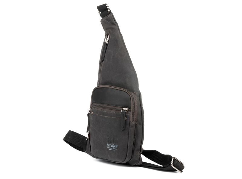 BOLSO MOCHILA JAMONERA STAMP LONA ENCERADA NEGRA riñonera 