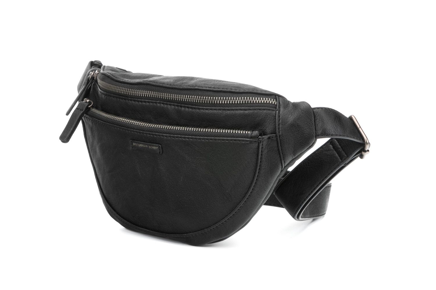 RIÑONERA STAMP BOLSO ECO PIEL NEGRA 