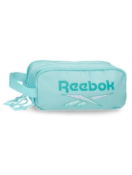 ESTUCHE ESCOLAR PORTATODO TRIPLE REEBOK AZUL AGUAMARINA 